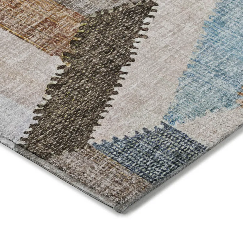 Luxury Washable Lorenzo Brown 8\' x 8\' Round Rug