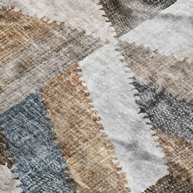 Luxury Washable Lorenzo Brown 8\' x 8\' Round Rug