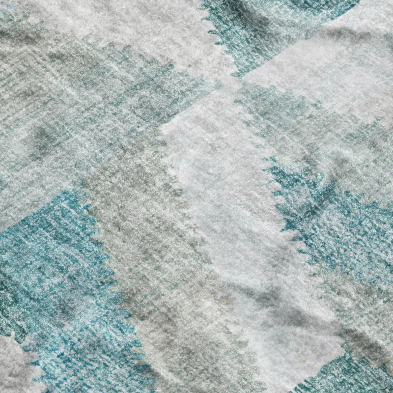 Luxury Washable Lorenzo Teal 9\' x 12\' Rug