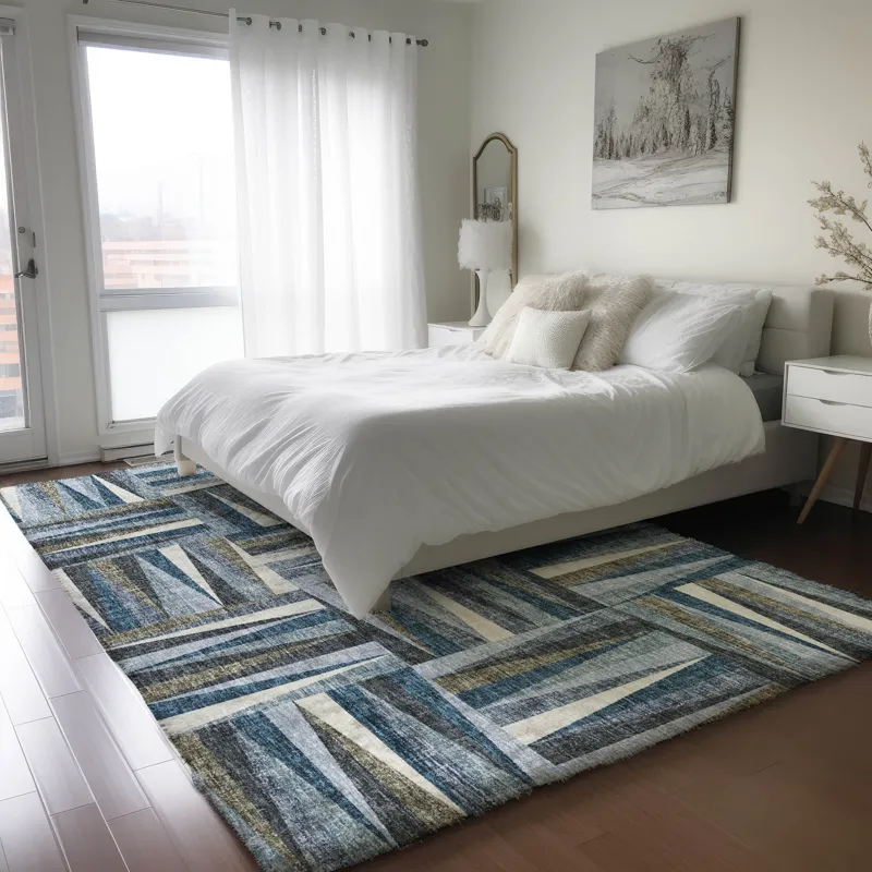 Luxury Washable Lorenzo Denim 8\' x 10\' Rug