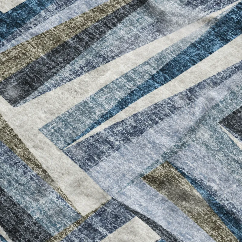 Luxury Washable Lorenzo Denim 8\' x 8\' Round Rug