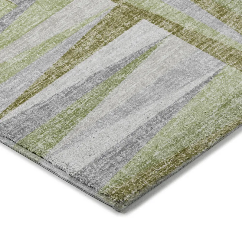 Luxury Washable Lorenzo Green 1\'8\" x 2\'6\" Rug