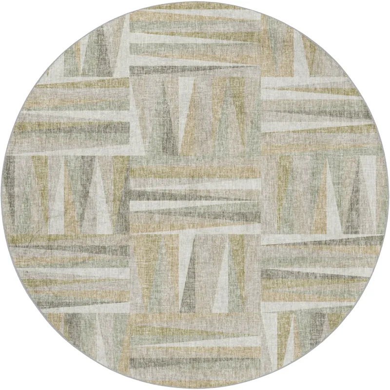Luxury Washable Lorenzo Linen 8\' x 8\' Round Rug