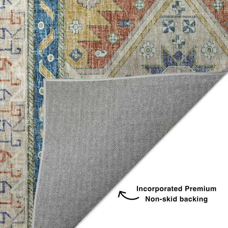 Luxury Washable Lorenzo Ivory 8\' x 10\' Rug