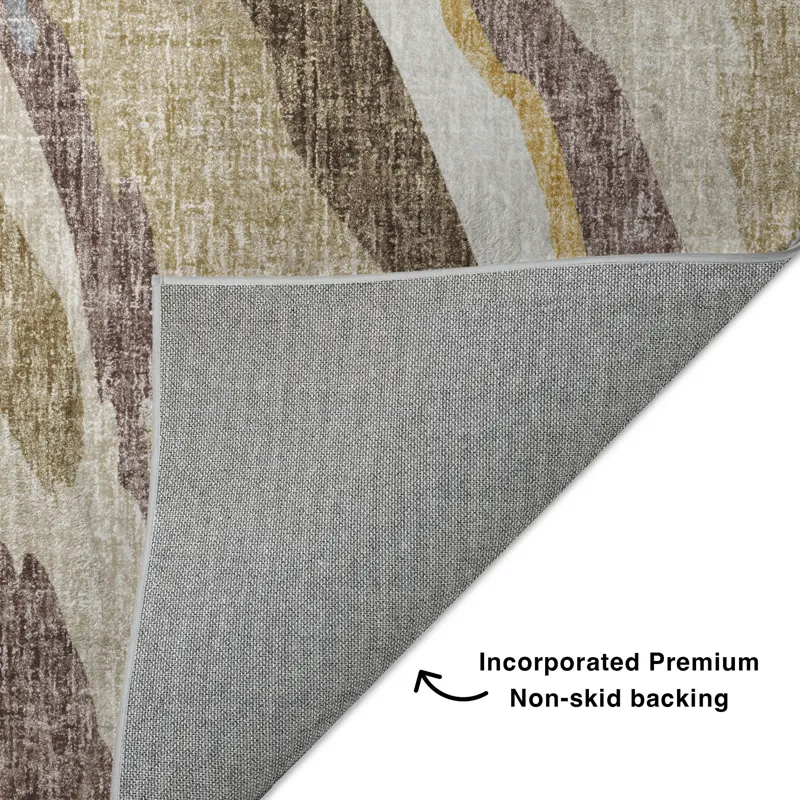 Luxury Washable Lorenzo Beige 2\'6\" x 3\'10\" Rug