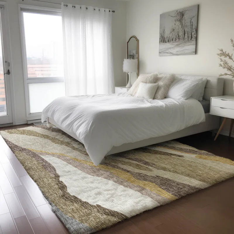 Luxury Washable Lorenzo Beige 2\'6\" x 3\'10\" Rug