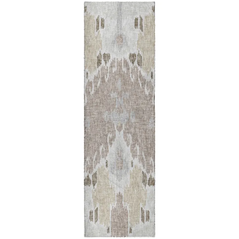Luxury Washable Lorenzo Ivory 2\'3\" x 7\'6\" Runner Rug