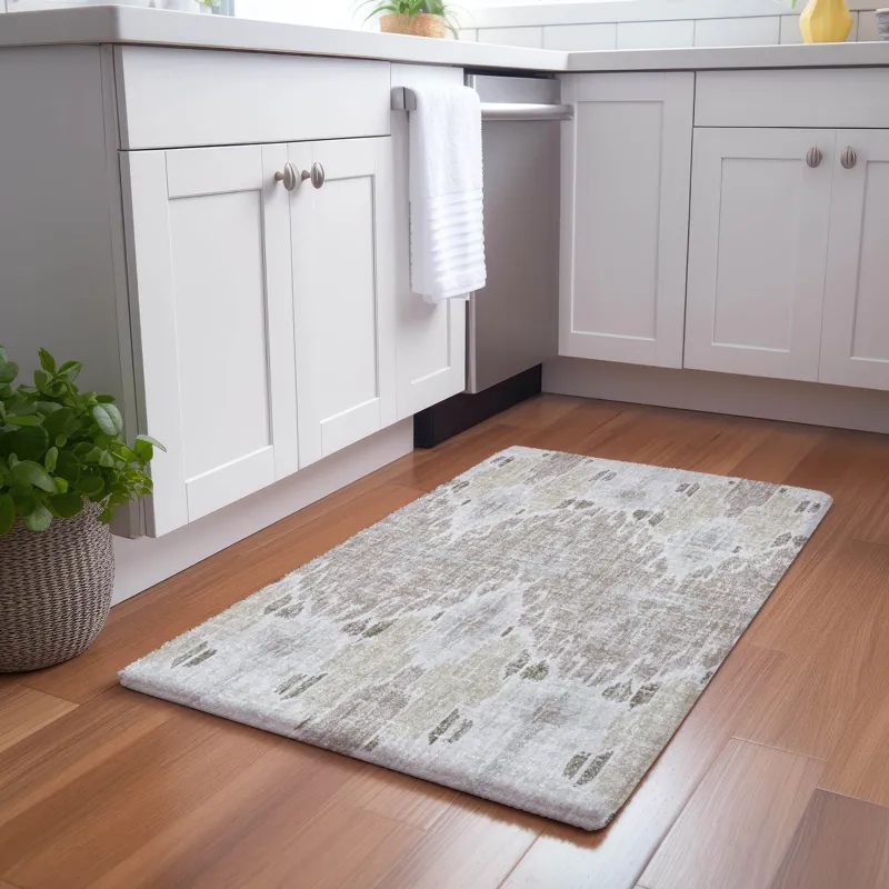 Luxury Washable Lorenzo Ivory 1\'8\" x 2\'6\" Rug