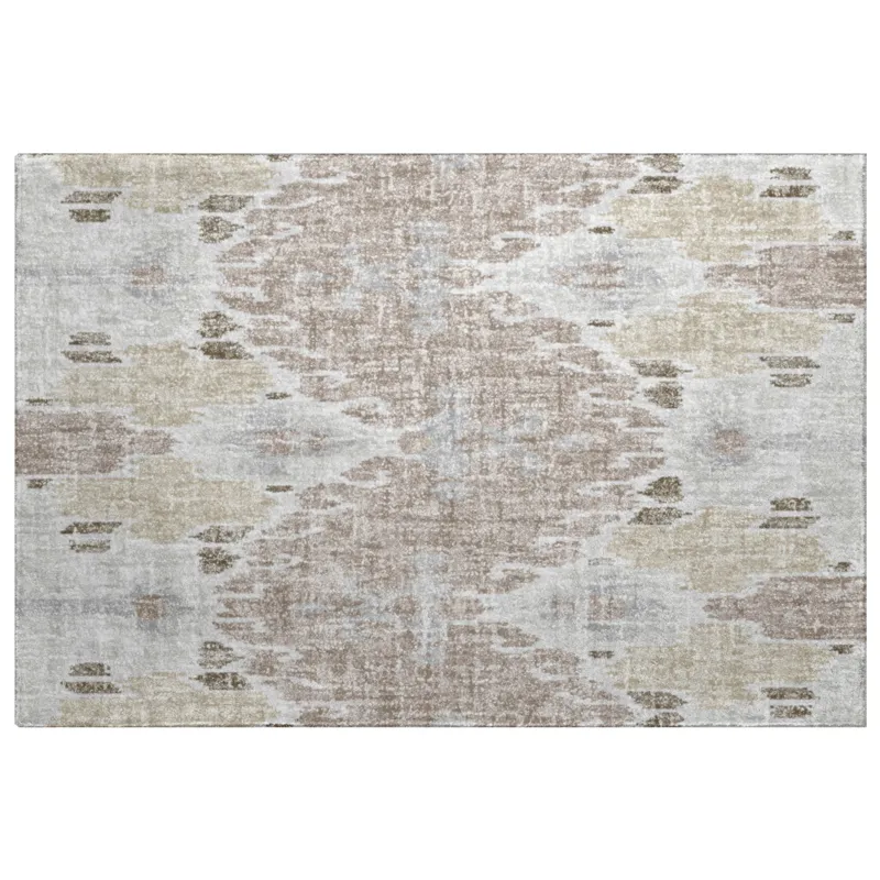Luxury Washable Lorenzo Ivory 1\'8\" x 2\'6\" Rug
