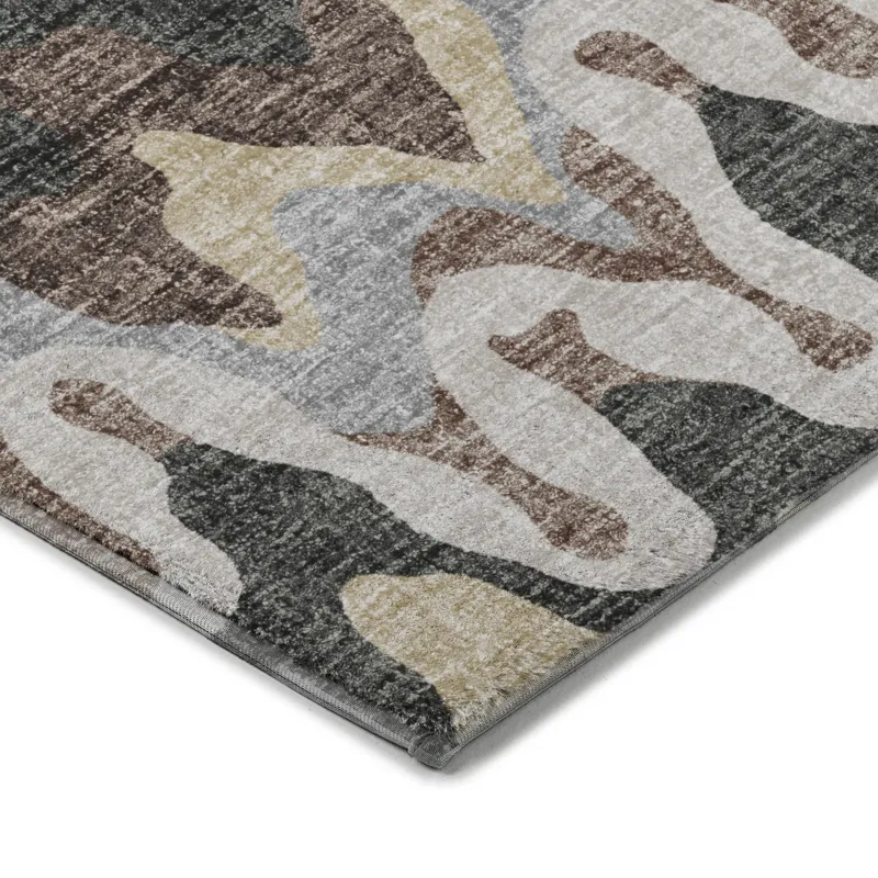 Luxury Washable Lorenzo Charcoal 8\' x 10\' Rug