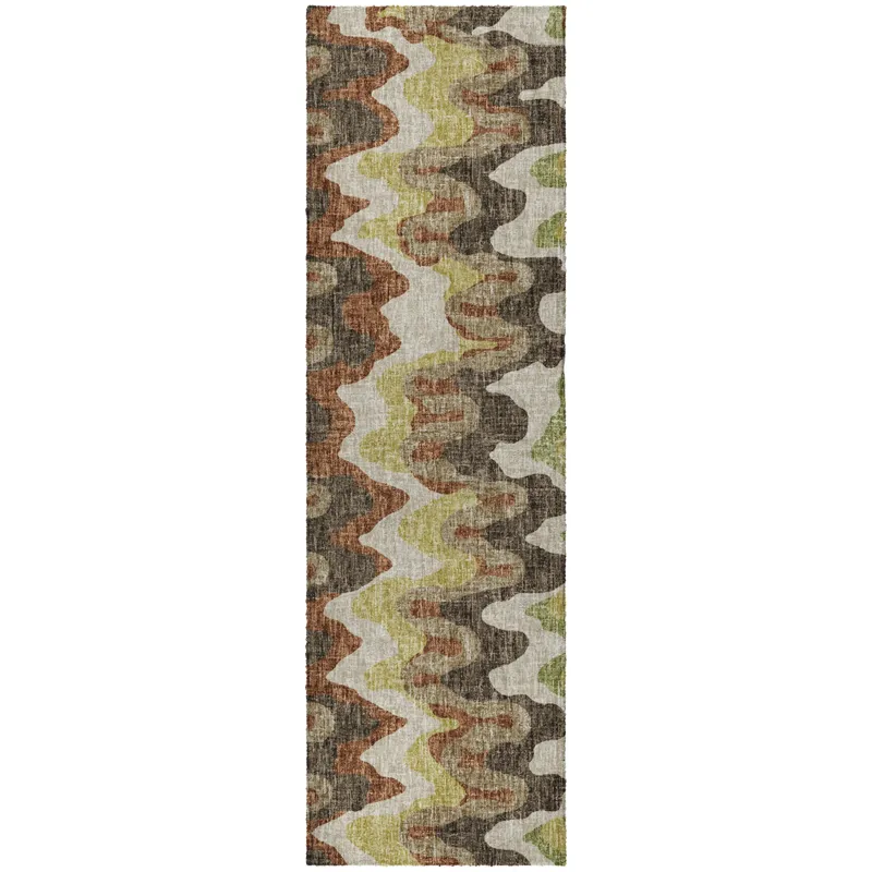 Luxury Washable Lorenzo Chocolate 2\'3\" x 7\'6\" Runner Rug