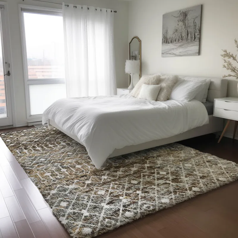 Luxury Washable Lorenzo Brown 2\'6\" x 3\'10\" Rug