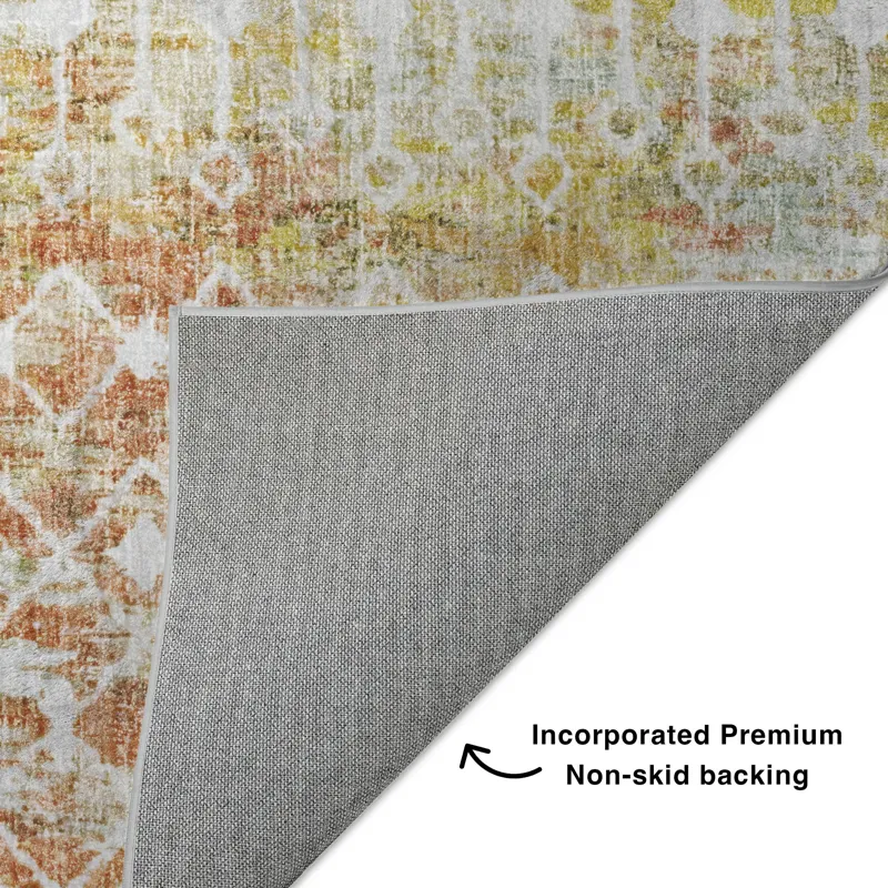 Luxury Washable Lorenzo Peach 2\'6\" x 3\'10\" Rug