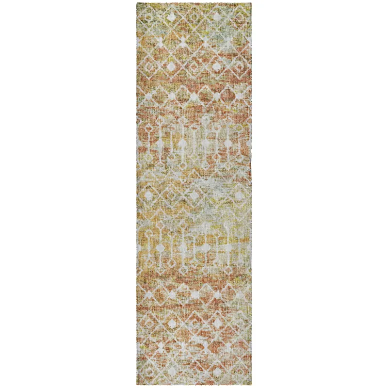 Luxury Washable Lorenzo Peach 2\'3\" x 7\'6\" Runner Rug