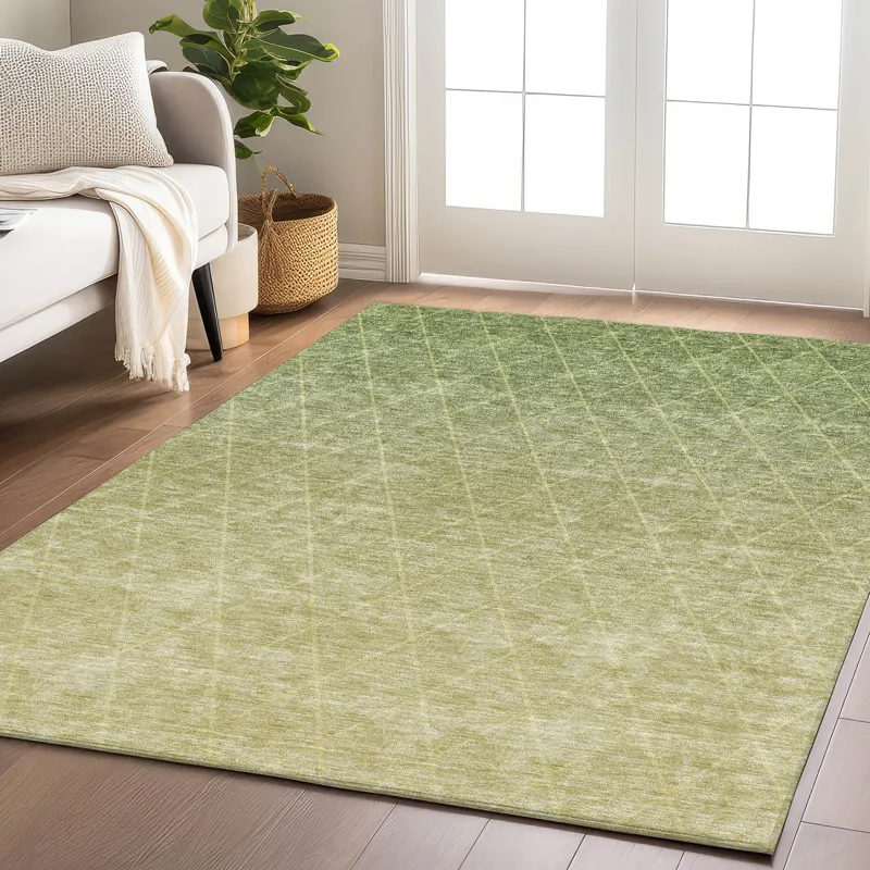 Luxury Washable Lazio Aloe 5\' x 7\'6\" Rug