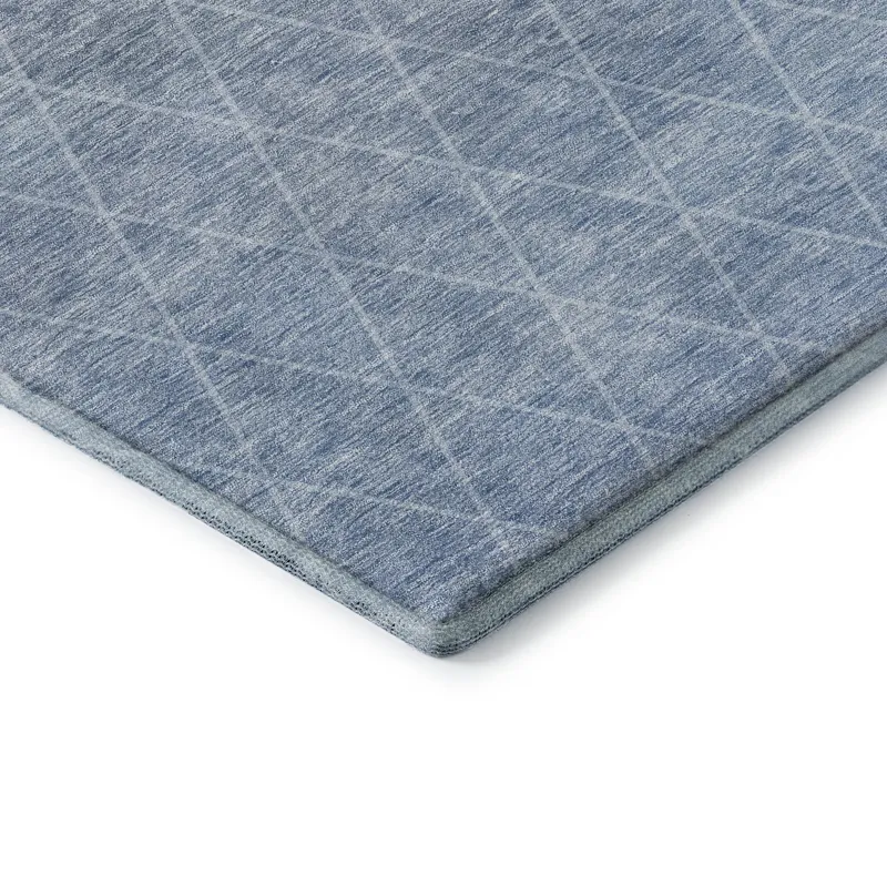 Luxury Washable Lazio Blue 9\' x 12\' Rug