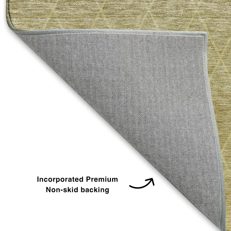 Luxury Washable Lazio Gold 9\' x 12\' Rug