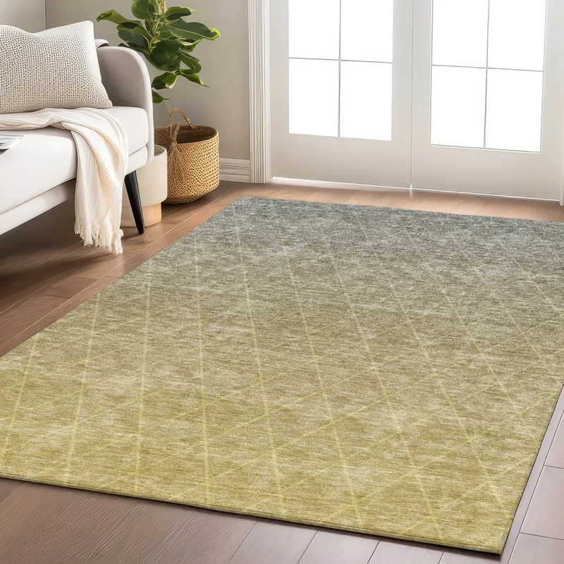 Luxury Washable Lazio Gold 9\' x 12\' Rug