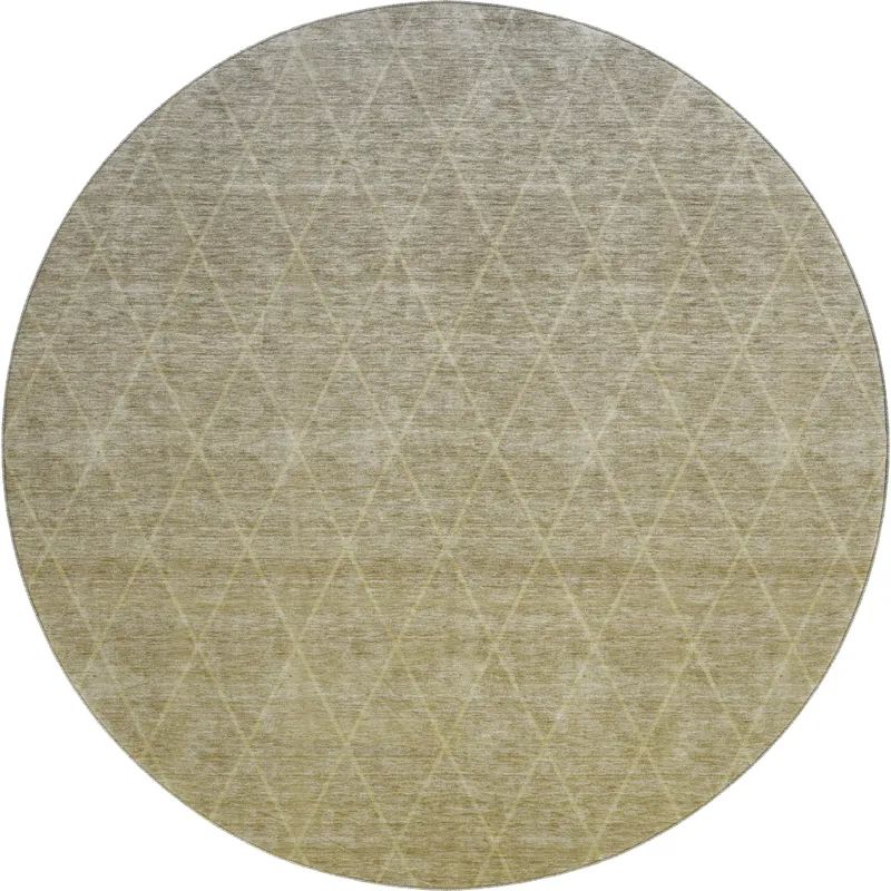 Luxury Washable Lazio Gold 8\' x 8\' Round Rug