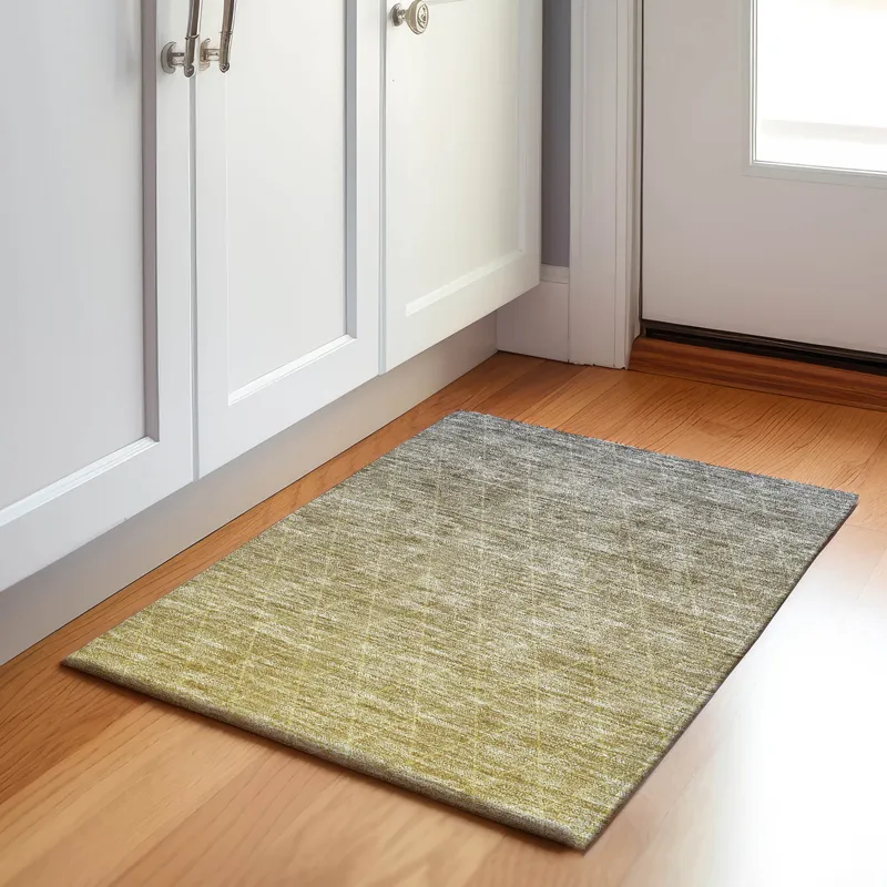 Luxury Washable Lazio Gold 1\'8\" x 2\'6\" Rug