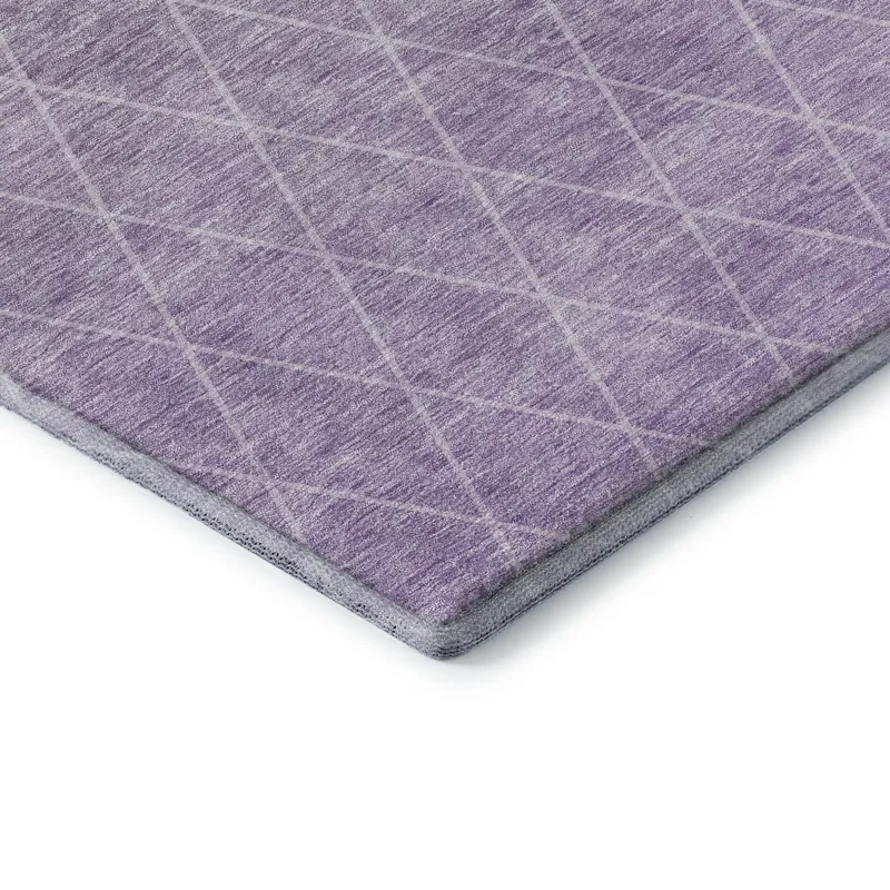 Luxury Washable Lazio Lavender 8\' x 8\' Round Rug
