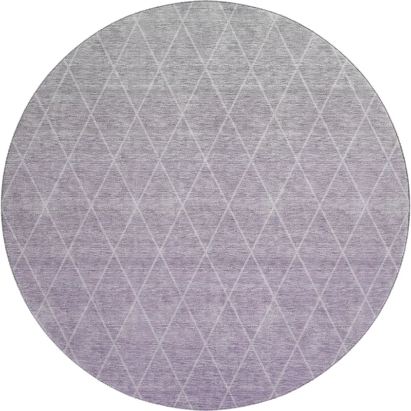 Luxury Washable Lazio Lavender 8\' x 8\' Round Rug