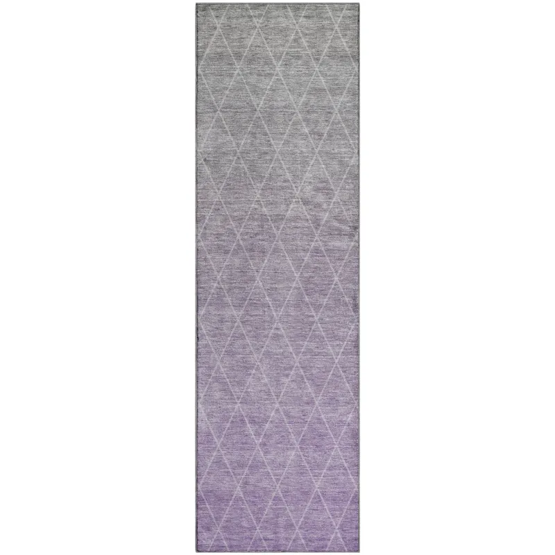 Luxury Washable Lazio Lavender 2\'3\" x 7\'6\" Runner Rug