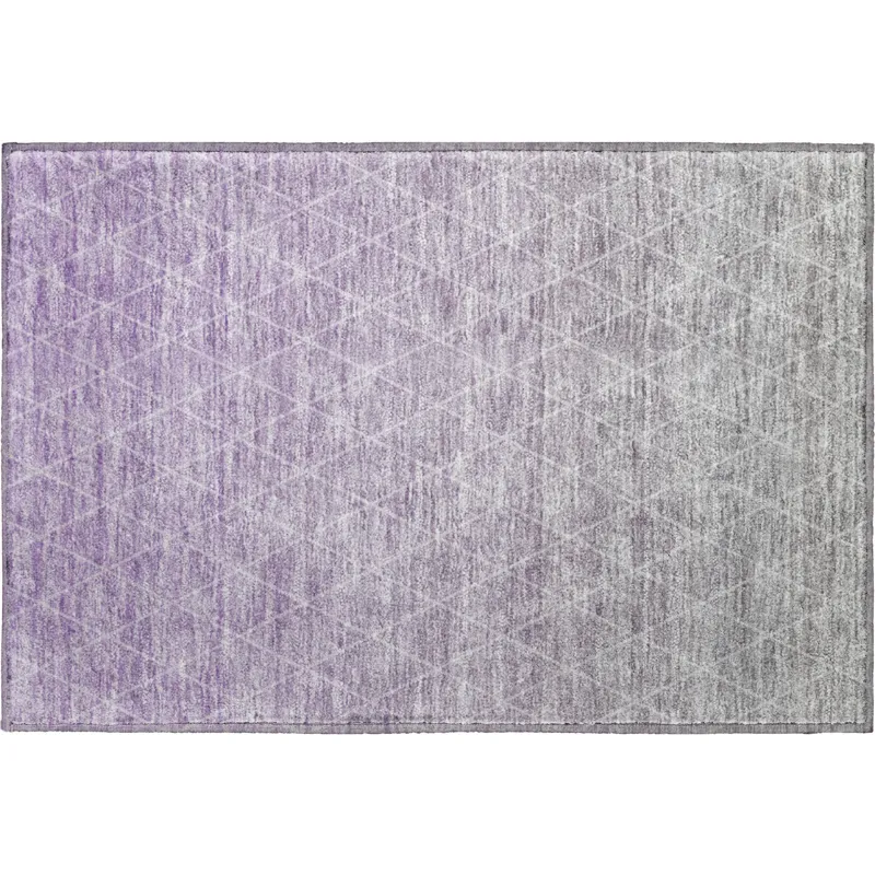 Luxury Washable Lazio Lavender 1\'8\" x 2\'6\" Rug