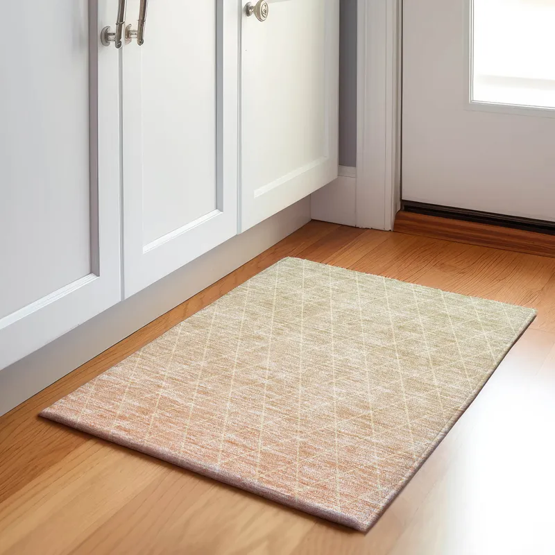 Luxury Washable Lazio Salmon 1\'8\" x 2\'6\" Rug