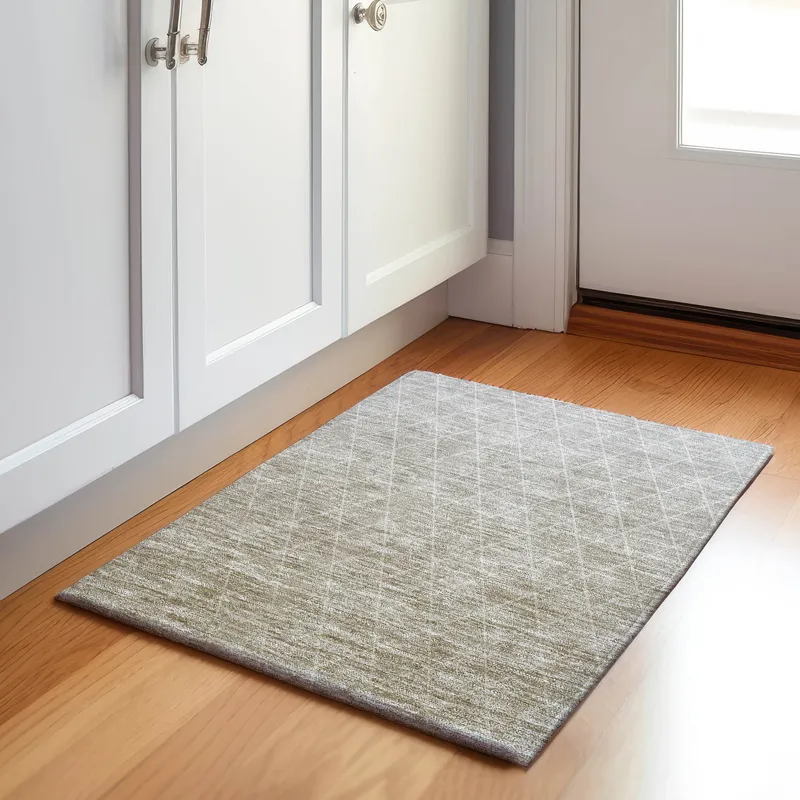 Luxury Washable Lazio Taupe 1\'8\" x 2\'6\" Rug
