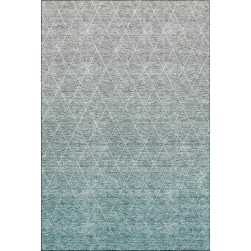 Luxury Washable Lazio Teal 8\' x 10\' Rug