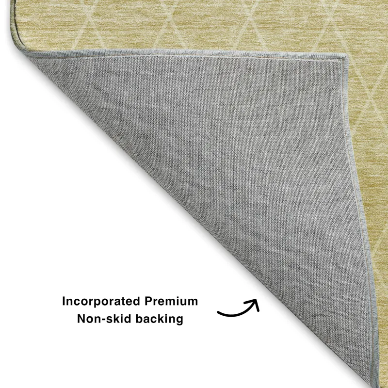 Luxury Washable Lazio Wheat 2\'6\" x 3\'10\" Rug