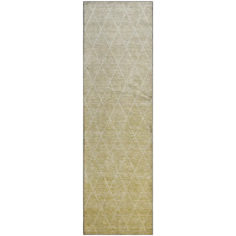 Luxury Washable Lazio Wheat 2\'3\" x 7\'6\" Runner Rug