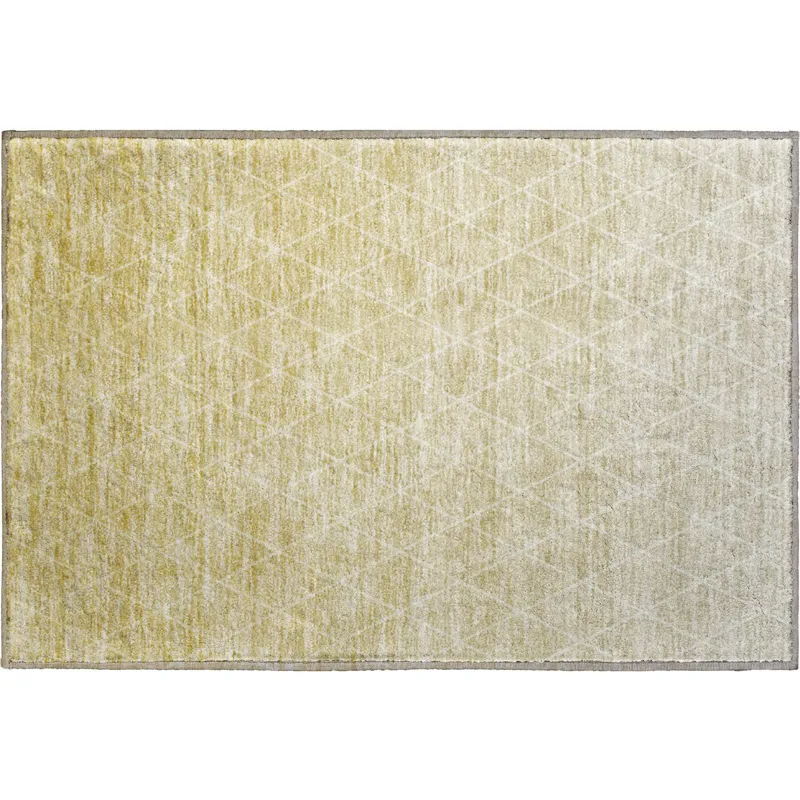 Luxury Washable Lazio Wheat 1\'8\" x 2\'6\" Rug
