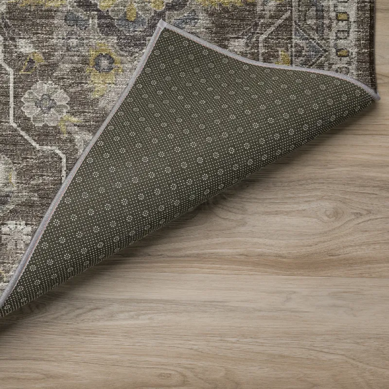 Indoor/Outdoor Marbella Mocha Washable 2\'3\" x 7\'6\" Runner Rug