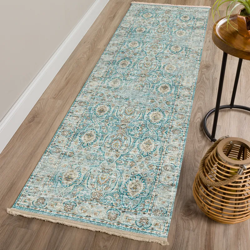 Indoor/Outdoor Marbella Mediterranean Washable 2\'3\" x 7\'6\" Runner Rug