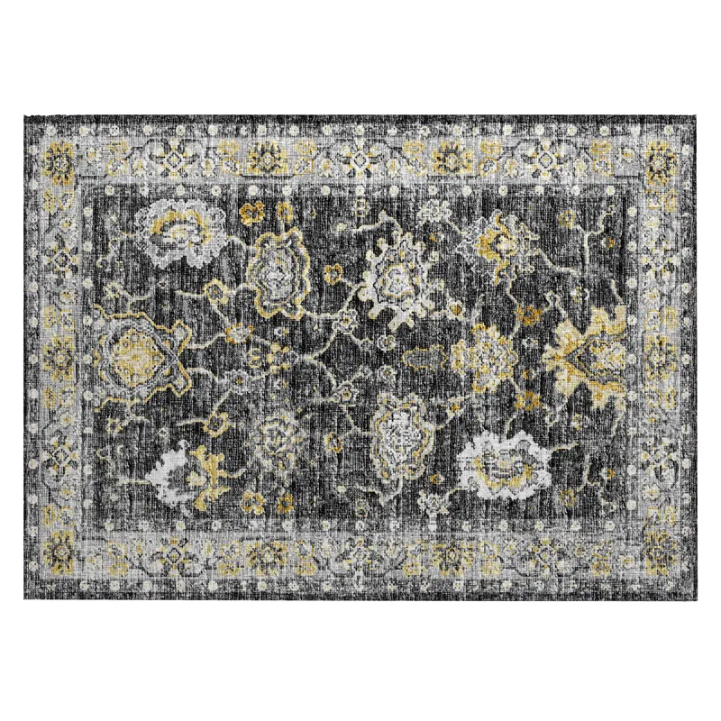 Indoor/Outdoor Marbella Midnight Washable 1\'8\" x 2\'6\" Rug