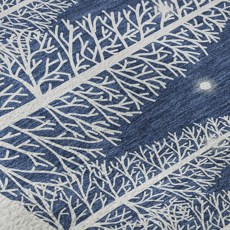 Luxury Washable Indoor/Outdoor Merry & Bright Navy 2\'6\" x 3\'10\" Rug
