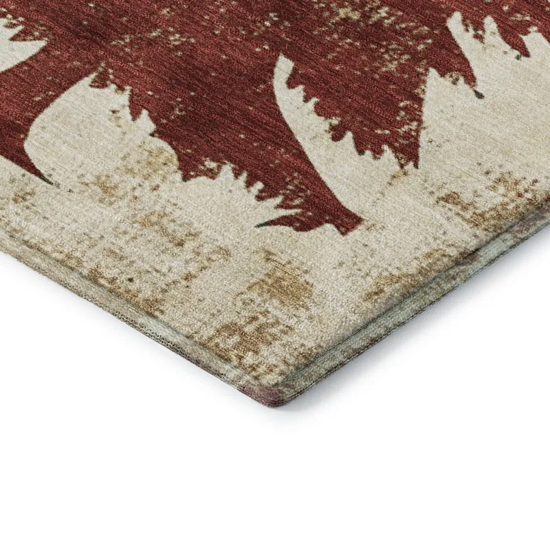 Luxury Washable Indoor/Outdoor Merry & Bright Ivory 8\' x 10\' Rug