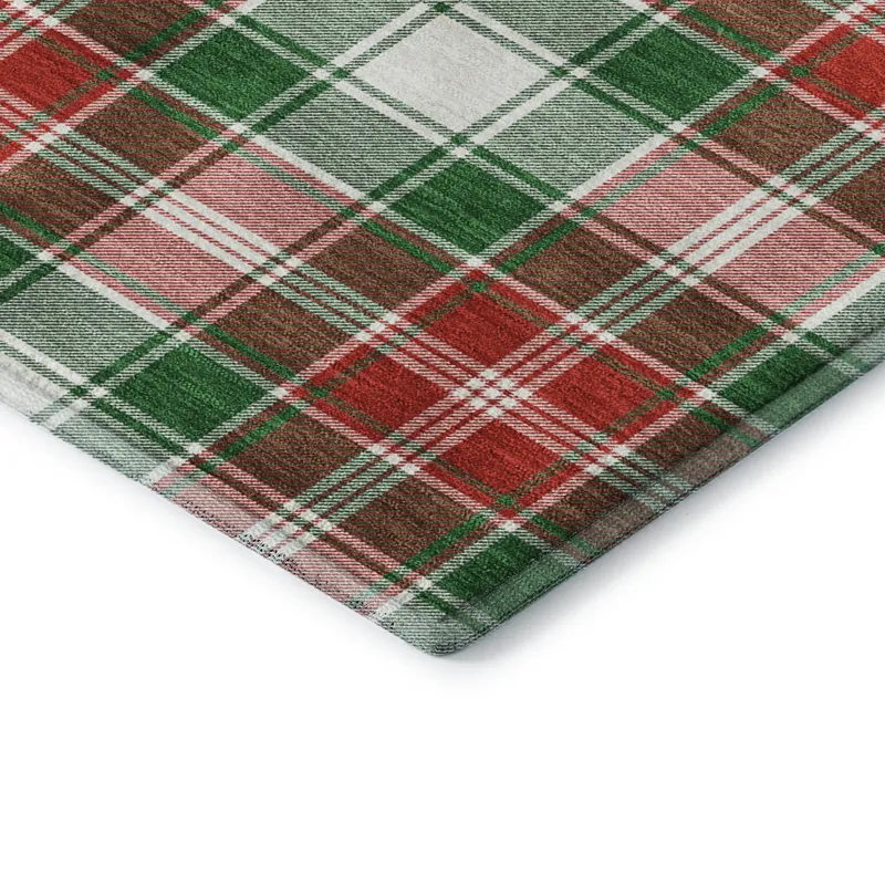 Luxury Washable Indoor/Outdoor Merry & Bright Emerald 5\' x 7\'6\" Rug