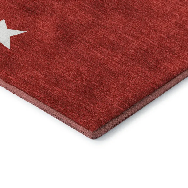 Luxury Washable Indoor/Outdoor Merry & Bright Red 3\' x 5\' Rug