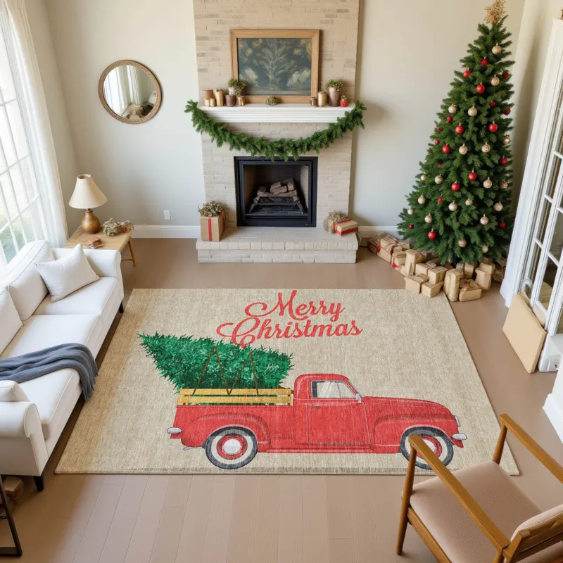 Luxury Washable Indoor/Outdoor Merry & Bright Putty 2\'6\" x 3\'10\" Rug