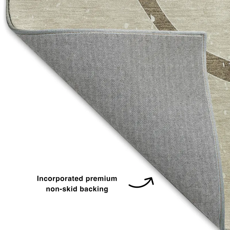 Luxury Washable Indoor/Outdoor Merry & Bright Beige 2\'6\" x 3\'10\" Rug