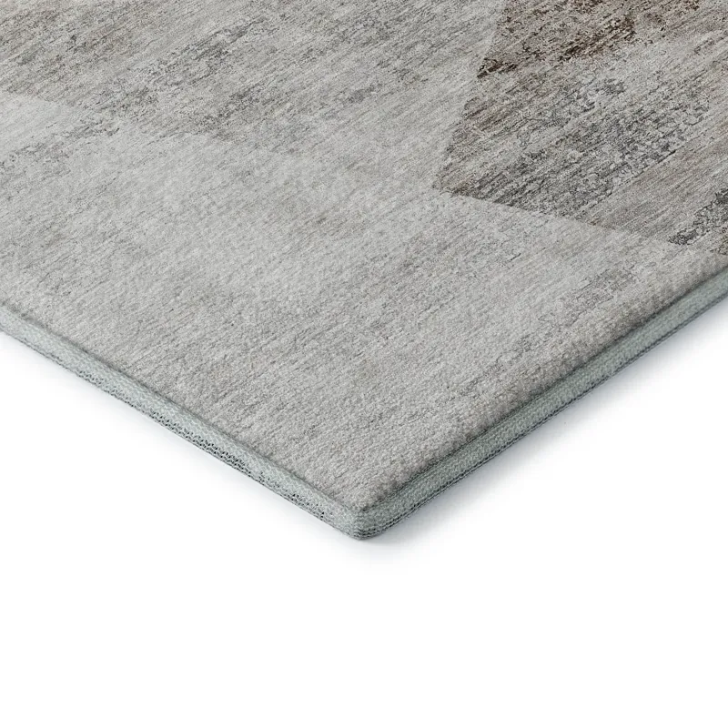 Machine Washable Indoor/Outdoor Neo Silver 8\' x 10\' Rug
