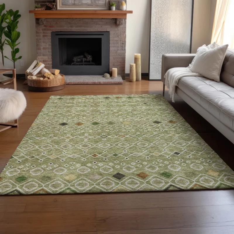 Machine Washable Indoor/Outdoor Neo Sage 2\'6\" x 3\'10\" Rug