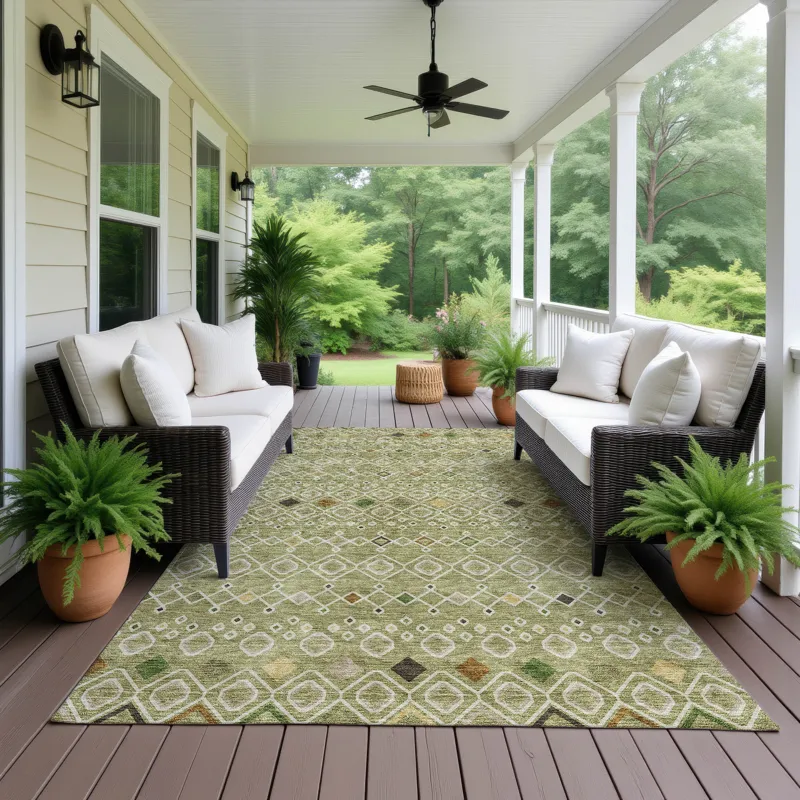 Machine Washable Indoor/Outdoor Neo Sage 2\'6\" x 3\'10\" Rug