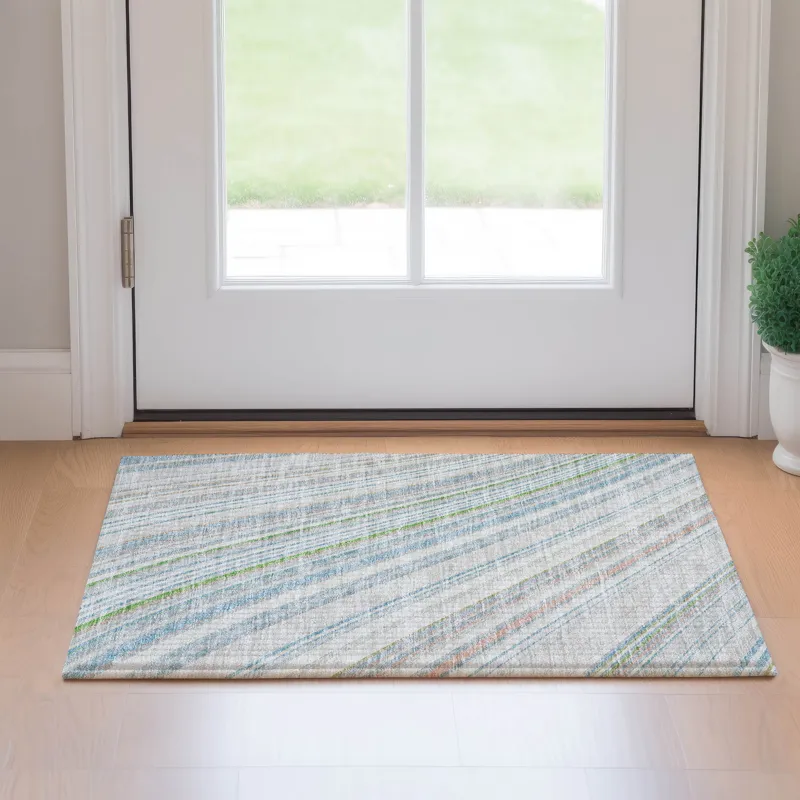 Machine Washable Indoor/Outdoor Neo Ivory 1\'8\" x 2\'6\" Rug