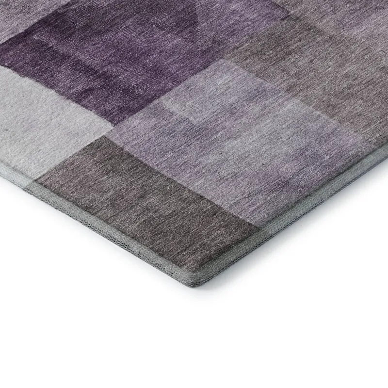 Machine Washable Indoor/Outdoor Neo Eggplant 5\' x 7\'6\" Rug