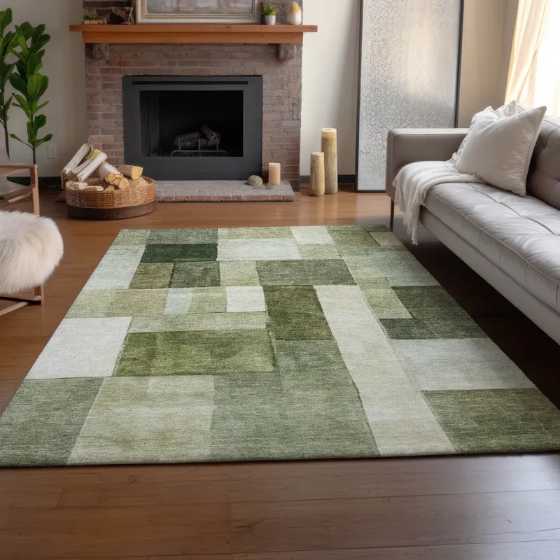 Machine Washable Indoor/Outdoor Neo Sage 2\'6\" x 3\'10\" Rug