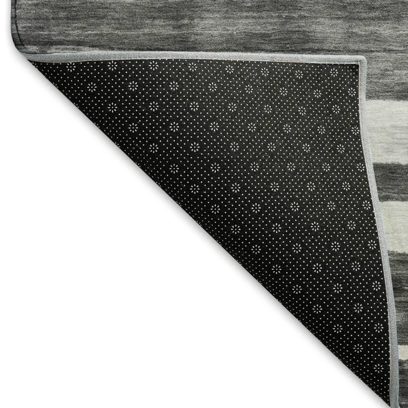 Machine Washable Indoor/Outdoor Neo Charcoal 1\'8\" x 2\'6\" Rug